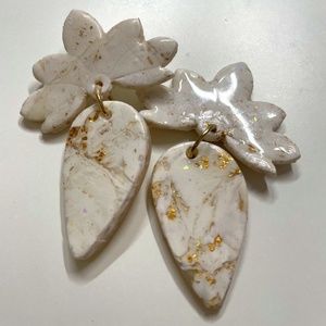 Boho Chic Dangle Clay Earrings